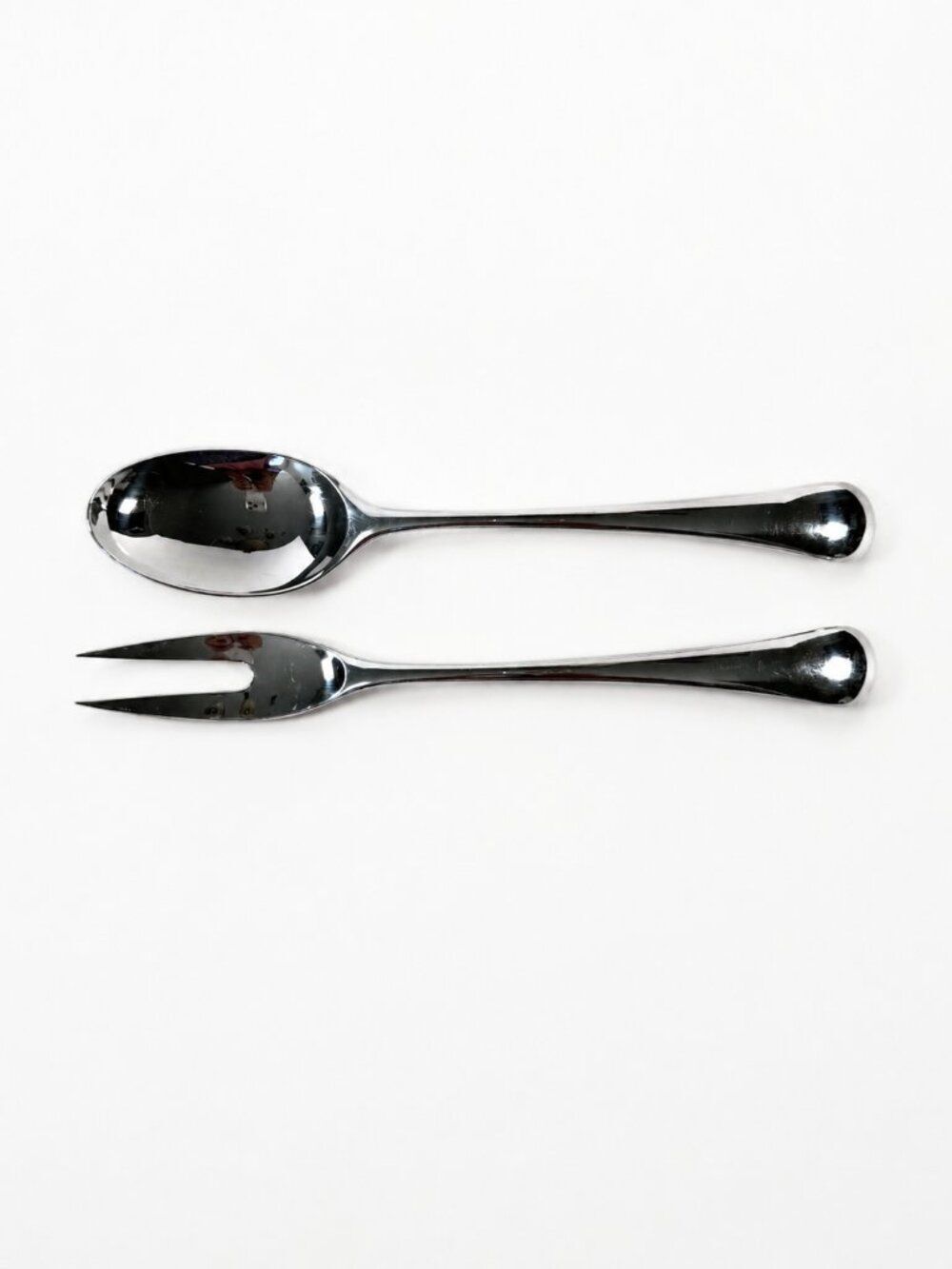 Dansk Torun 10" Serving Spoon & Fork Flatware Set - Stainless Steel - JAPAN